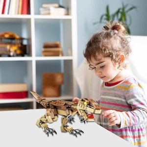 Fiotha Giocattolo da Costruzione di Dinosauri, Dinosauro Giocattolo,Blocchi di Dinosauro,Giocattolo 7 in 1, Set da Costruire in Mattoncini,Giochi per Bambini dai 6 Anni Foto prodotto Photo 05 L