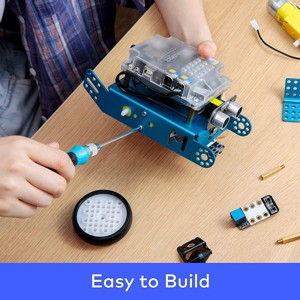 Makeblock mBot Robot Programmabile Bambini, Robot Giocattolo Compatibile con Programmazione Scratch e Arduino, Rileva Ostacoli, Segui linea, Robot Arduino Coding Kit per Bambini - Blu Foto prodotto Photo 04 L